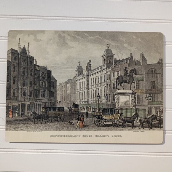 Vintage Lady Clare UK Historical Placemats Set of 4 Melamine London Scenes - Picture 12 of 14